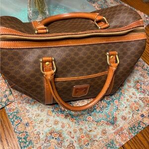 Celine Vintage Macadam Boston Bag